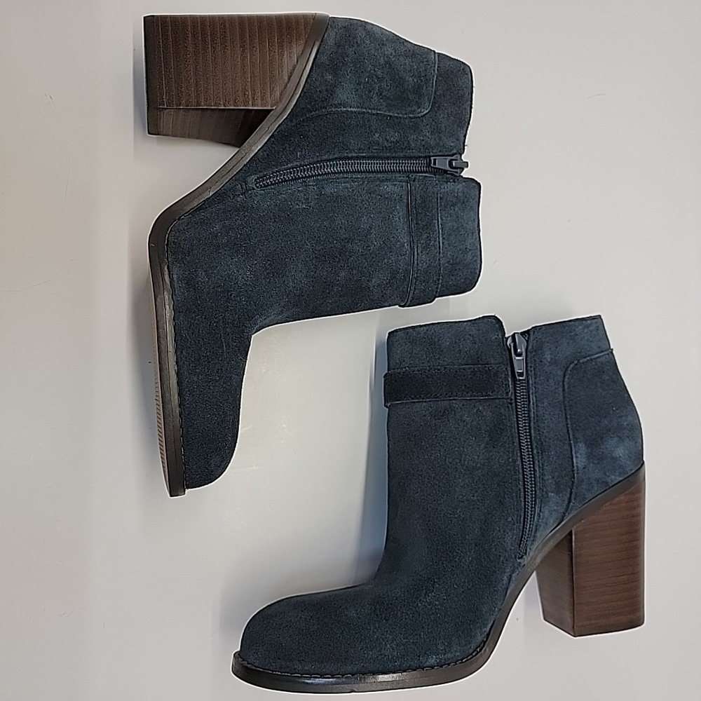 Sole Society Lyriq Suede Leather Studded Ankle Bootie Ink Blue Women's Sz 9M NEW - Picture 5 of 9